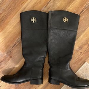 Tory Burch Black Riding Boots- Size 7 EUC